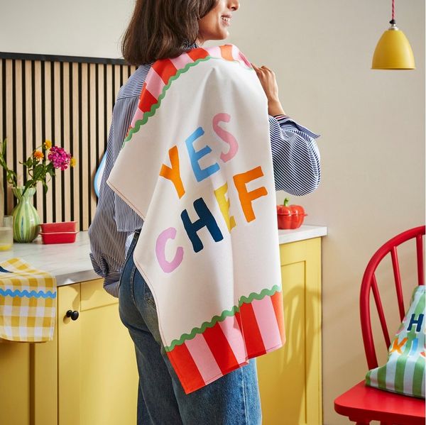 Ulster Weavers Geschirrtuch Yes Chef, (1-tlg, 1-teilig), 100% Baumwolle 48x74cm Küchentuch