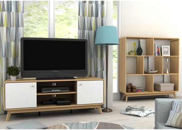 Bücherregal >Janne< in Natur - 122x126x29cm (BxHxT) Bild 3