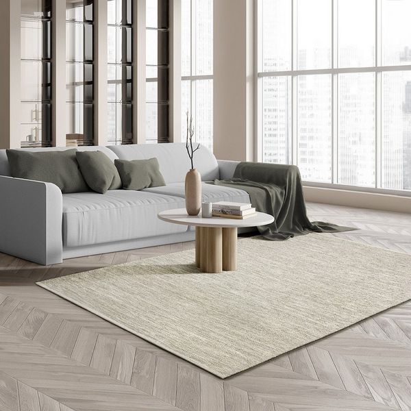 the carpet Teppich Boho Nature Wool, rechteckig, Natur Wool Handgewebter Wollteppich skandinavischen Boho-Look
