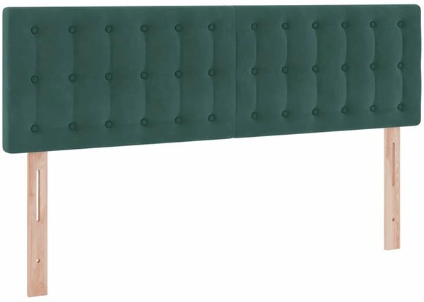 vidaXL LED-Speicherbett mit Matratze Dunkelgrün 140 x 200 cm Samt 3371520 Bild 10