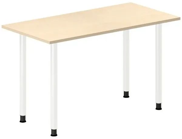 Schreibtisch DNA Buche 1200x600 mm I-Bein/Weiß