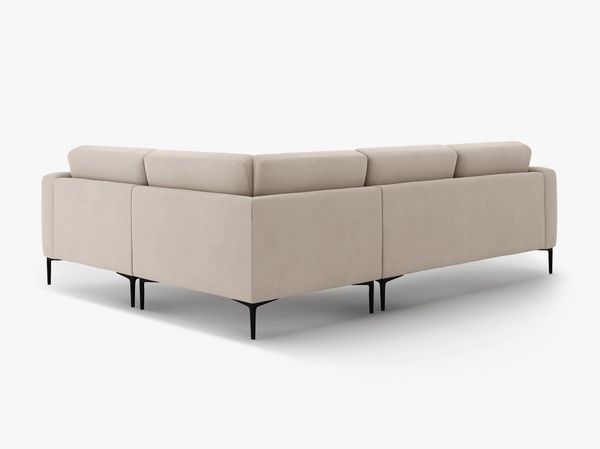 Micadoni Ecksofa Bemy 4-Sitzer Rechts Samt Beige Bild 3