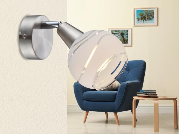 GLOBO Wandleuchte Innen LED Wandlampe Wohnzimmer Leselampe Wandstrahler 54341-1