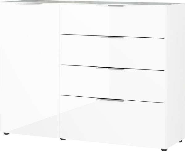 Sideboard >M-404< (BxHxT: 134x102x42 cm) in weiss - 134x102x42cm (BxHxT)