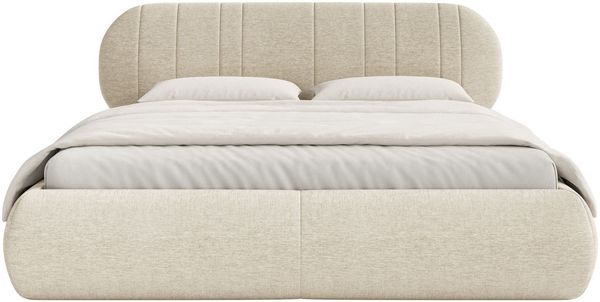 Selsey 'Asmelio' Polsterbett mit Bettkasten, Lattenrost, beige, 140x200 cm Bild 6