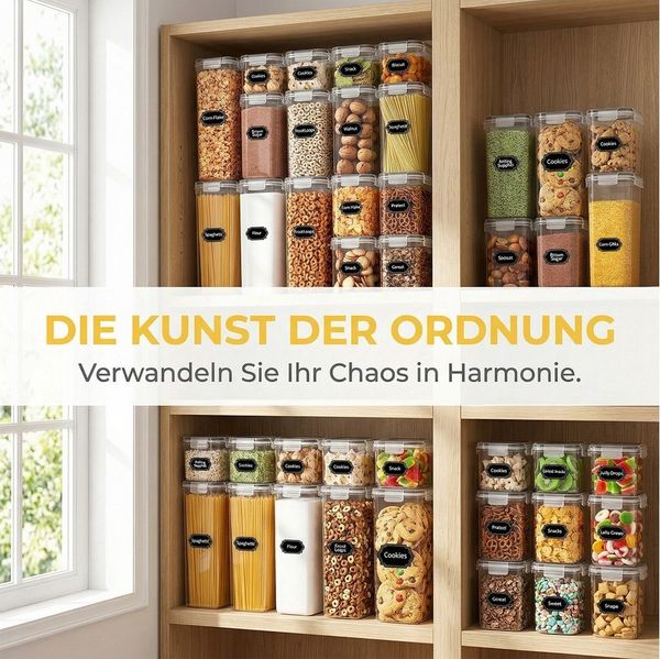 AKKEE Vorratsdose 24er Frischhaltedosen Set, Vorratsdosen mit Deckel Luftdicht Set, (24-tlg), BPA Frei
