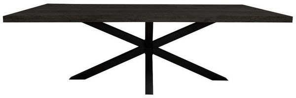 Villa Möbel Esstisch Esstisch Devereux Black (Packung, 1-St, 1 Tisch), Massivholz mit Matrix-Gestell