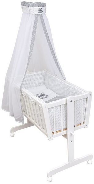 Baby-Delux Babybettwäsche Baby Wiegenset, Textilien, 6 teilig, Wiegenset 6-tlg. für Babywiege 90x40 (ohne Wiege) verschiedene Designs