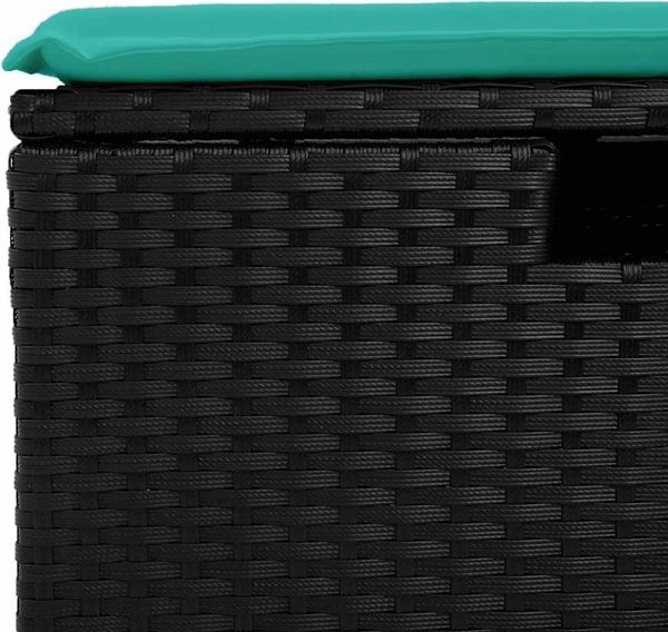 vidaXL 6-tlg. Garten-Sofagarnitur mit Kissen Schwarz Poly Rattan 3325683 Bild 12