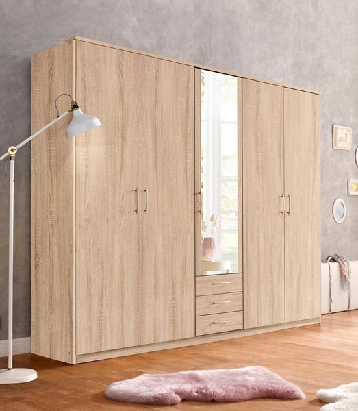 priess Kleiderschrank Husum mit dekorativen Kranz, wahlweise mit Schubkästen