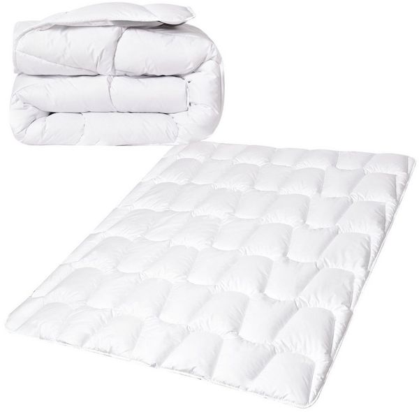 SEI Design Microfaserbettdecke SWAN de Luxe Winterbettdecke Perkal Baumwolle vegan, Füllung: 100% Polyester, Bezug: 100% Baumwolle, Vegane Alternative zu Daunen