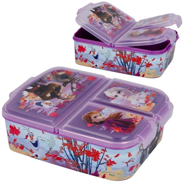 Disney Frozen Kinder Brotdose – Lunchbox mit 3 Fächern & tollem Design