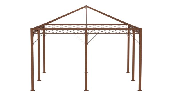 ELEO Pavillon quadratisch Torino 4 x 4 m unbeschichtet