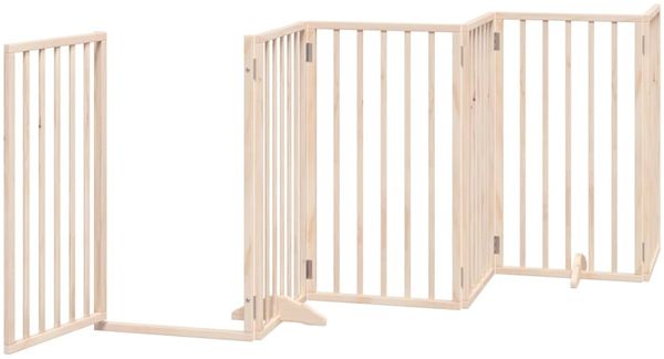 vidaXL Hundegitter mit Tür Faltbar 6 Paneele 300 cm Pappelholz 352175 Bild 4