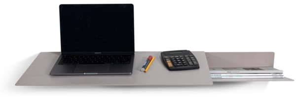 Spinder DRIFT Desk: Moderner Stahl-Schreibtisch in Silky Taupe Bild 4