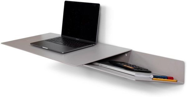 Spinder DRIFT Desk: Moderner Stahl-Schreibtisch in Silky Taupe Bild 3