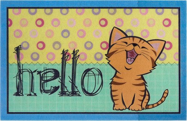 Fußmatte Welcome Ornamente, Teppich Boss, rechteckig, Höhe 6 mm, In/- Outdoor geeignet, Schriftzug, 3D Optik, Robust, Pflegeleicht, beflockt