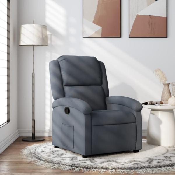 vidaXL Relaxsessel Dunkelgrau Samt 371798