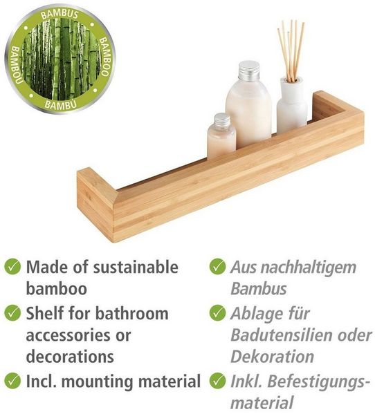 Badregal BAMBUSA, braun, Bambus, 40 x 9 x 5 cm, Wenko
