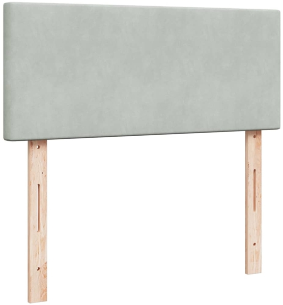 vidaXL Ottoman-Bett mit Matratze Hellgrau 120x200 cm Samt 3311693 Bild 10