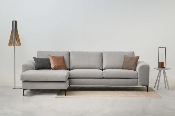 OTTO home Ecksofa Henry, L-Form, Breite 294 cm, mit Metallbeinen, Wellenunterfederung, wasserabweisender Stoff