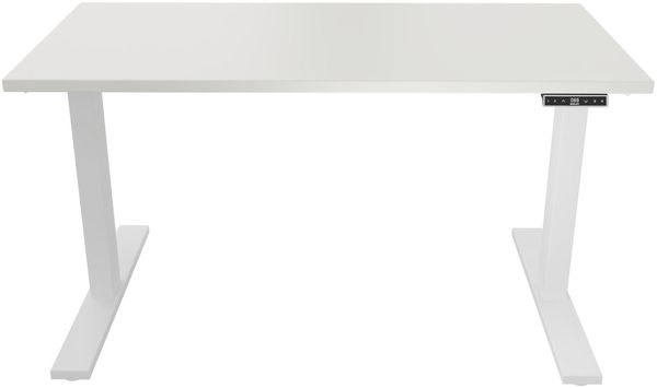 Höhenverstellbarer Schreibtisch E-WonderTech, EWT1808005, Platte 005 weiß, Gestell 333 schwarz, H 630-1280 x B 1800 x T 800