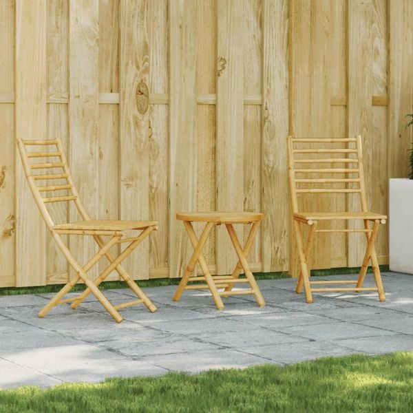 vidaXL 3-tlg. Bistro-Set Bambus 3278533