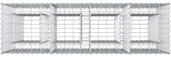 vidaXL Gabionen Hochbeet 2 pcs Silber 170 x 50 x 150 cm 3422234 Bild 8