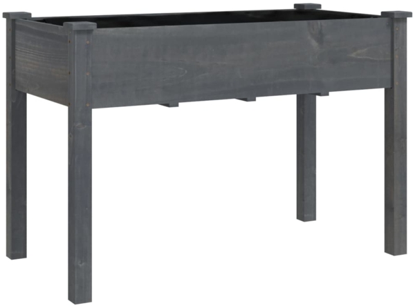 vidaXL Pflanzkübel mit Einsatz Grau 118x59x76 cm Massivholz Tanne 364235