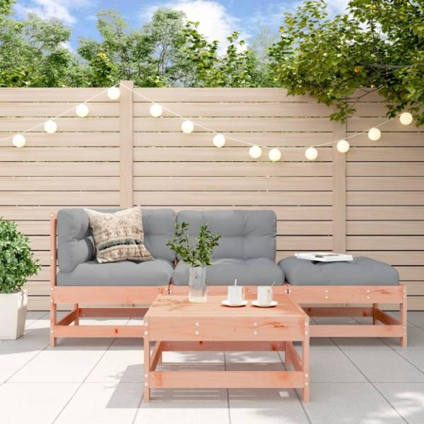 vidaXL 4-tlg. Garten-Lounge-Set Massivholz Douglasie 3186499