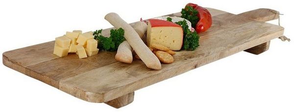 XL Holz-Servierbrett 100x28cm Holzplatte Servierplatte Buffetbrett Schneidebrett