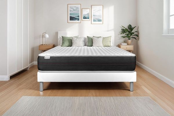 Matratzenset VITAL SPRING 150 x 200 cm Bettrahmen Kit weiß