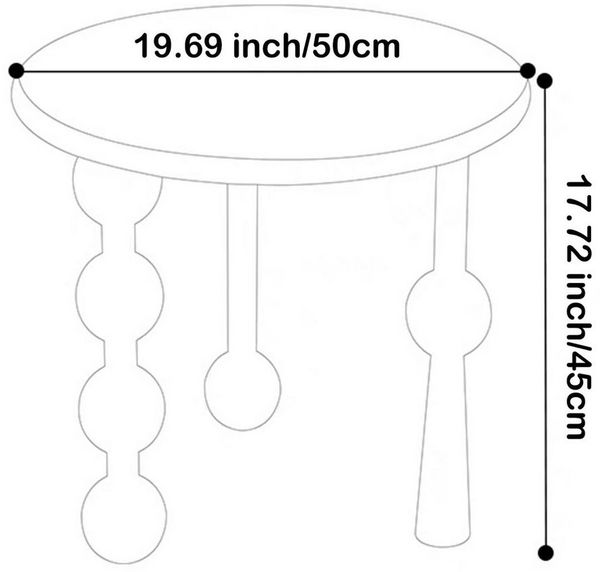 TWSOUL Beistelltisch Runder Beistelltisch 50 cm,Moderner Couchtisch, Praktischer Couchtisch für jeden Raum