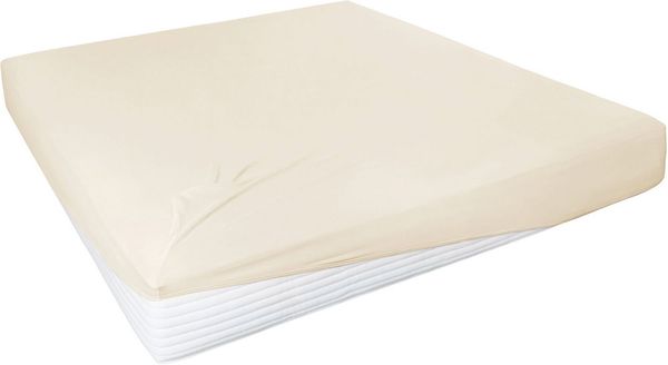 Hahn Haustextilien Elasthan-Feinjersey-Spannlaken Royal 140-160x200-220 cm ecru
