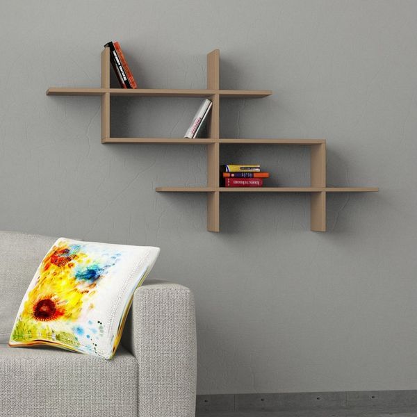 Decortie Wandregal Halic, Wandregal Modern Bücherregal Display Unit, 150 x 22 x 82 cm