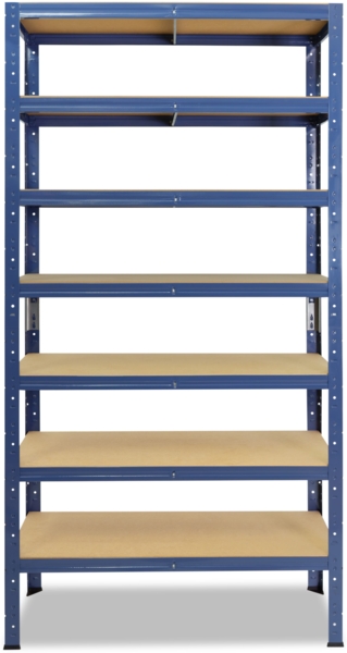 shelfplaza HOME 230x40x30 cm Schwerlastregal in blau mit 7 Böden und 125 kg Traglast pro Boden Bild 5