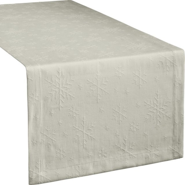 REDBEST Tischdecke Tischläufer "Snowflake", bügelleicht Uni Bild 4