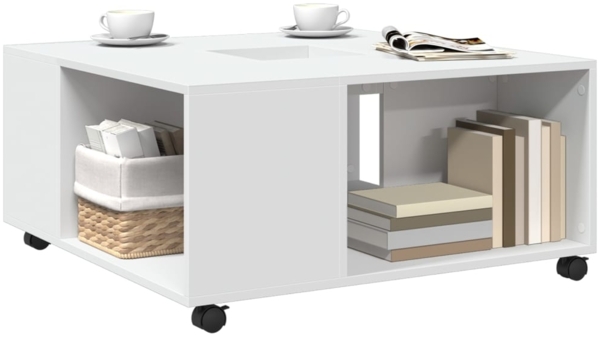 vidaXL Couchtisch Weiß 80x80x40 cm Holzwerkstoff 853173 Bild 2