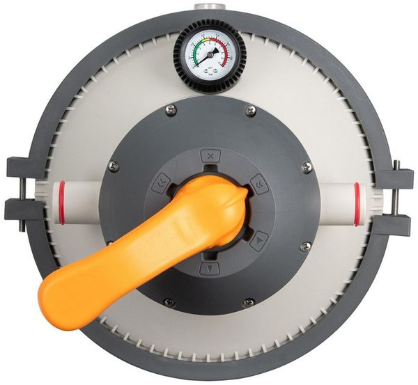 COIL Pool-Filterpumpe Sandpumpe, Sandfilter für schwimmbäder, Filterpumpe, (Pumpenleistung: 3028 l/h, Leistung: 90W, Stromversorgung: 220 – 240 V), Sandbehälter: 8 kg, 6-Wege-Ventil mit Manometer Bild 4