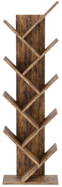 Mondeer Bücherregal in Baumform aus Holz Bücherschrank, Würfelregal exquisites 9 lagiges, einfaches Design und Platzsparen