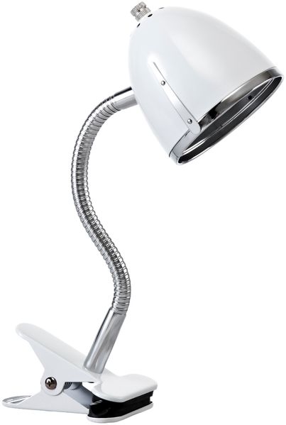Knijplamp wit/chroom 8131 Weiß