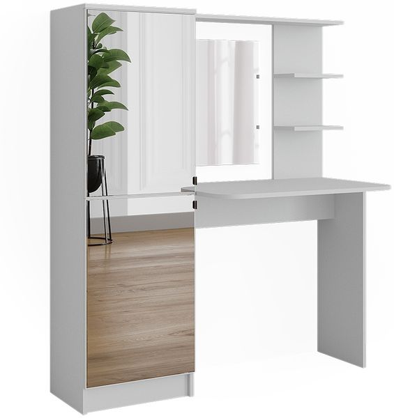 Frisierkommode Jasmin Weiß 123 cm mit Spiegel Vicco