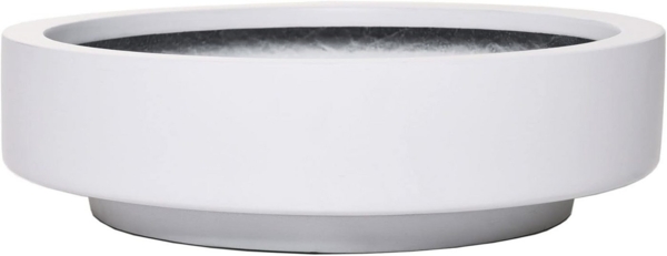 VIVANNO Pflanzschale Fiberglas ESCADA LOW Schale - Weiß Matt (1 St), 30x30x9 cm