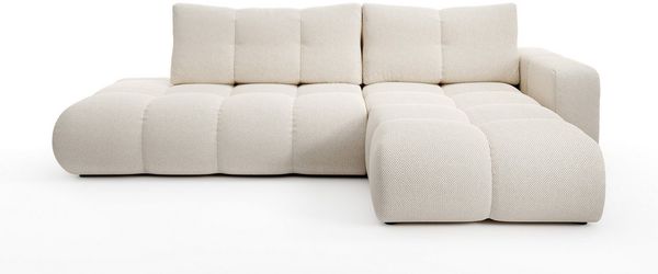 MOEBLO Ecksofa Sohan, L-förmige Wohnlandschaft mit Schlaffunktion & Bettkasten, Komfortable Polsterecke - mit Ottomane - Eckcouch Wohnlandschaft Sofa mit Ottomane Eckgarnitur Polsterecke, (BxHxT):288x90x176cm