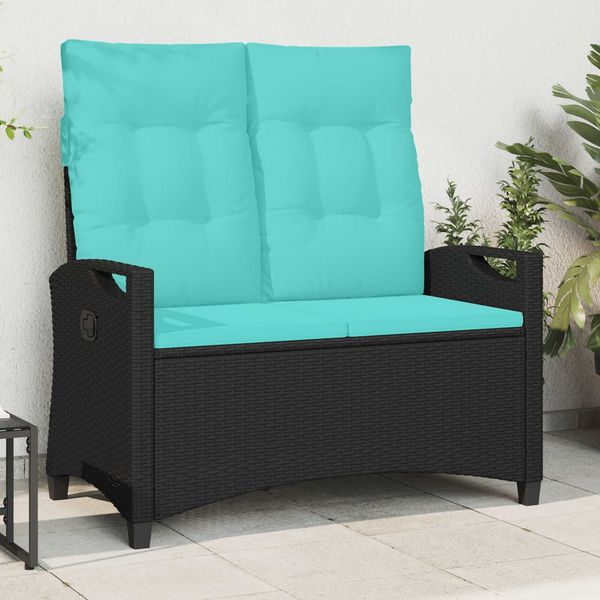 vidaXL Gartenbank mit Kissen 105 x 60 x 112 cm Stahl 42026858