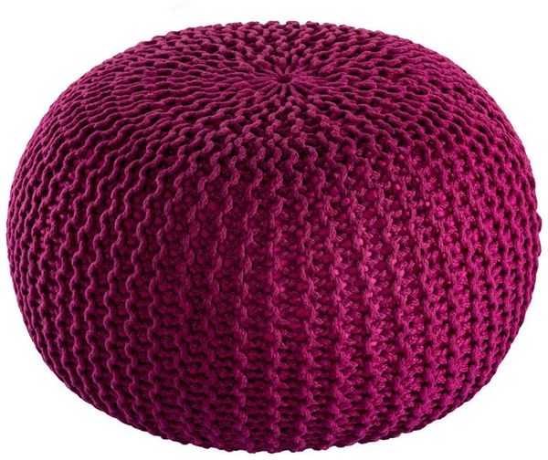 Amagohome Sitzhocker PREMIUM Sitzhocker Pouf ø 45cm Strickpouf Indoor u. Outdoor - pflege