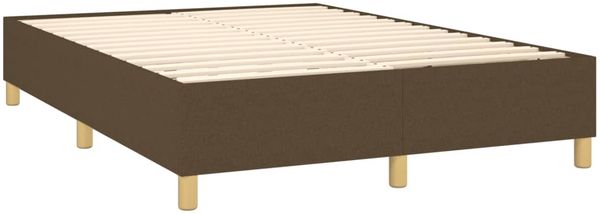 vidaXL Boxspringbett mit Matratze Stoff Dunkelbraun 140x190 cm, Härtegrad: H2 [3137152] Bild 4