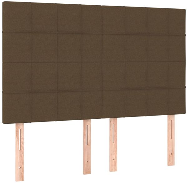 vidaXL Boxspringbett mit Matratze Stoff Dunkelbraun 140x190 cm, Härtegrad: H2 [3137152] Bild 5