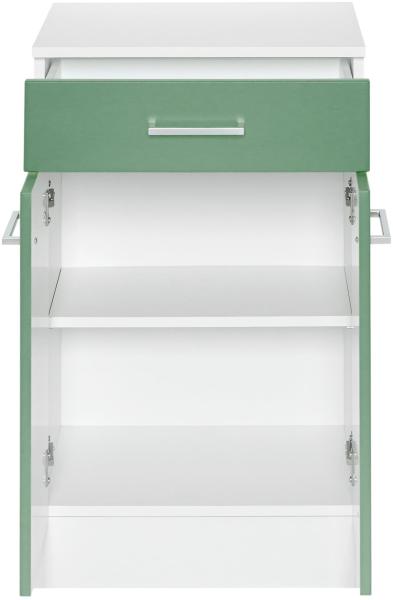 Unterschrank >Riga< in Grün-Matt - 50x84x35cm (BxHxT) Bild 3