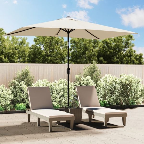 vidaXL Sonnenschirm 200x300 cm Sandweiß Rechteckig 40772